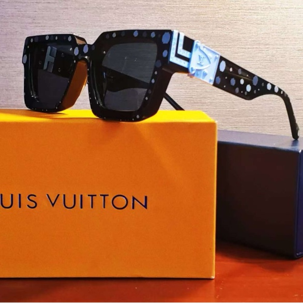 Yayoi Kusama1.1 Millionaire Sunglasses Black White Polka Dot Embossed Jacquard - Picture 4 of 11